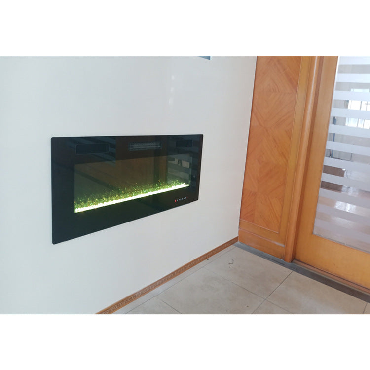 50-Inch Black LED Wall-Mounted Fireplace